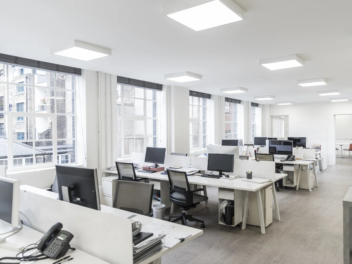 Commercial painting in an open plan office, GL51 Cheltenham Decorators